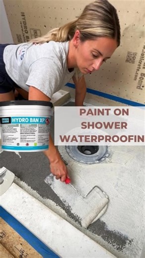 Online Tile Academy | Paint on shower waterproofing ⤵️ - Here I am using a liquid waterproofing membrane ( LATICRETE HYDRO BAN XP) over my mud bed with the... | Instagram