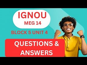 IGNOU MEG 14 BLOCK 5 UNIT 4