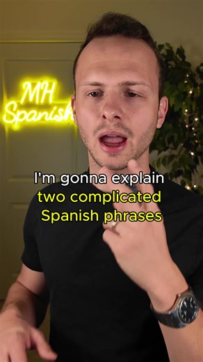 Two complicated phrases in Spanish explained🙌 Are you looking to learn Spanish this year?👇 🧑🏼‍💻I’m hosting a FREE training to show you how to become fluent in Spanish in under a year!😱 Just click on the first link in my bio to save your *FREE* spot NOW! ✅Plus, at the end of the training you’ll hear all about my A-Z Spanish University program a special bonus and discount!😱 Can’t wait to see you there!🙌 #learnspanish #spanishteacher #spanishlessons