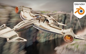 Blender 科幻宇宙飞船建模过程（中英文字幕）