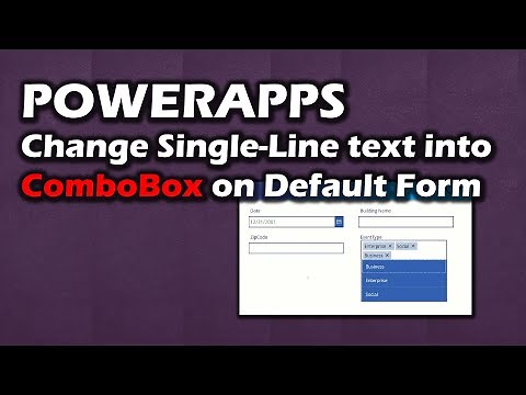 PowerApps | Convert Single Line Text to Combobox or Dropdown Made EASY
