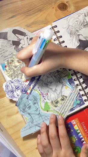 gathered random doodles from my notebook bc it's such a waste to leave them there hehe #sketchbook #scrapbooking #doodle #drawing #traditionalart #artdump #art #fyp