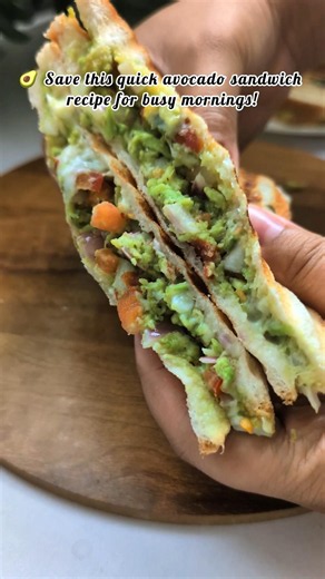 🥑 Healthy Avocado Sandwich Recipe | Easy 5-Minute Breakfast & Snack #shorts
