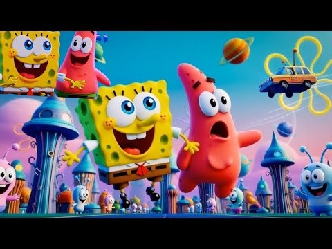 SpongeBob’s Alien Adventure! 👽🚀 Journey to the Cosmic City | Funny Space Cartoon