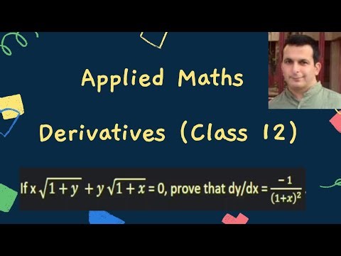 Applied Maths | Derivatives | Class 12 | Chapter 5 | Most Important Questions | Exercise 5.1