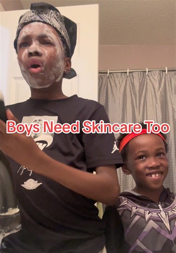 😂 Teaching Aiden that taking care of your skin is just another part of taking care of yourself. It doesn’t have to be complicated—just learning good habits early and making it part of your routine. ❤️ let us know the you guys love in the comments 🎉 #SkincareRoutine #BoyMom #Momof2 #FamilyVlog #FunnyKids