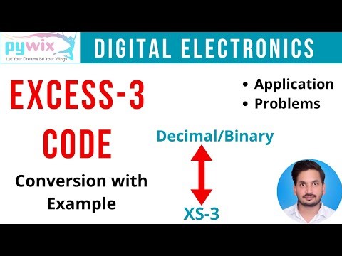binary to excess 3 code converter | xs3 to binary | excess 3 code in digital logic design