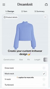 dreamknit | design your own knitwear | Design your own knits with these simple steps: 📍 Go to link in bio (dreamknit.com) and click on «try it here». 👚 Pick the type of garment... | Instagram