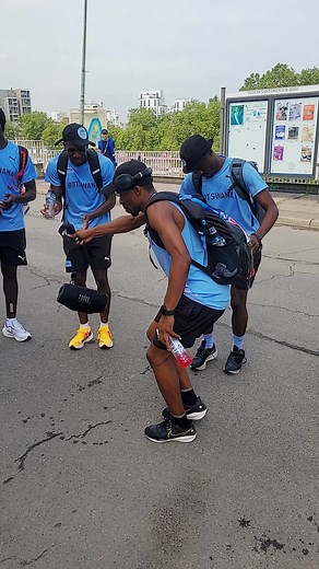 Botswana Athletes Training in Urban Setting