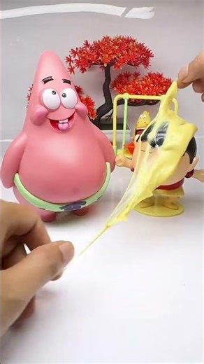 SpongeBob Slime Fun! 🧽✨ #ShortsFunny Patrick & SpongeBob Slime Play! 😂Satisfying Slime