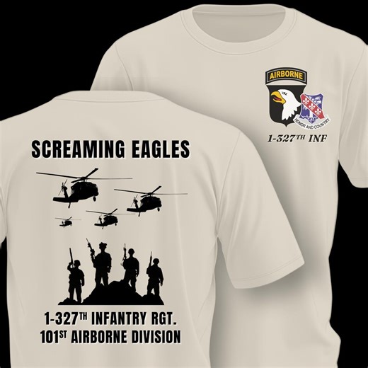 1-327th INF Shirt, 101st Airborne Shirt, 101st Airborne Divis Tshirt, Vietnam Veteran, Desert Storm Veteran, Iraq Afghanistan Veteran - Etsy