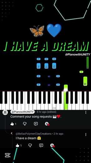 𝗜 𝗛𝗮𝘃𝗲 𝗮 𝗗𝗿𝗲𝗮𝗺 | 𝗣𝗶𝗮𝗻𝗼 𝘁𝘂𝘁𝗼𝗿𝗶𝗮𝗹 🎹💙 #piano #pianocover #tutorial #abba #shorts