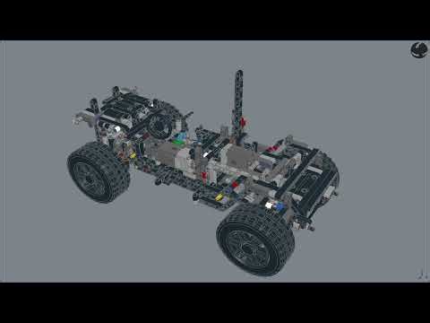 LEGO 42177 - Mercedes-Benz G500 – Modified using Powered Up parts – LeoCAD model