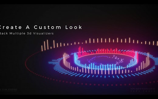 FCPX模板-48个音频频率振幅音乐可视化工具FCPX Audio Visualizer 2