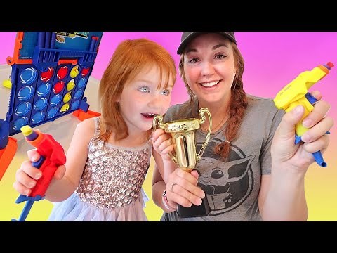 Family Game Morning! Play & Review new games with Mom & Dad! Adley sleep darts parents won’t wakeup