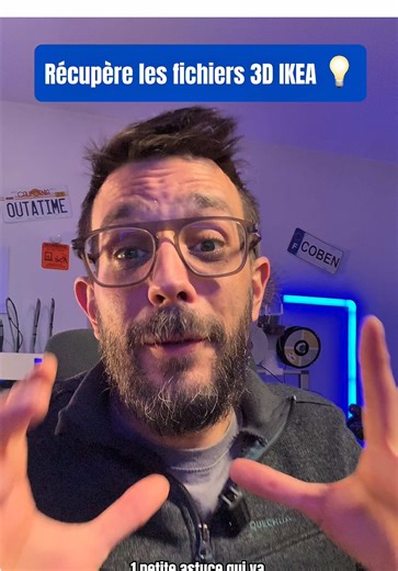 Petite astuce pour récupérer les fichiers 3D des meubles IKEA 👀 Je te montre comment extraire le fichier GLB et l’utiliser en impression 3D. Si tu veux le nom de l’extension → dis-le-moi en commentaire. Le lien direct est dans ma bio. #impression3D #3Dprinting #IKEA #tuto3D #laminute3D