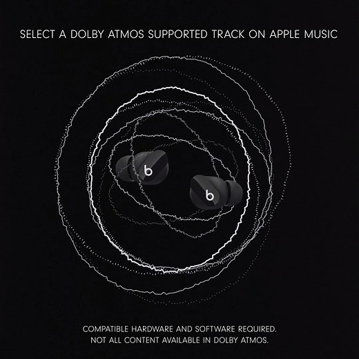 Enjoy true multidimensional sound and clarity with Spatial Audio for Apple Music. #BeatsStudioBuds available now: beats.is/StudioBuds3b | Beats by Dre