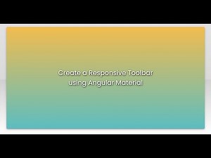 Create a Responsive Toolbar using Angular Material