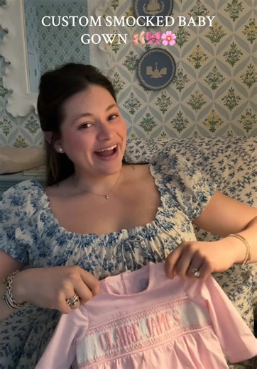 The Perfect Custom Smocked Baby Gown for Newborn Photos