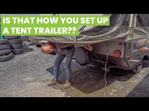 How To Set Up A Tent Trailer? Forest River Flagstaff 206LTD demo