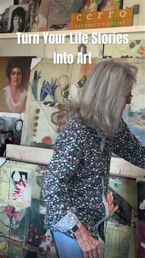The secret to meaningful art…your story! #shorts #arttips #storytelling #mixedmediaart