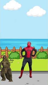 Spider man kick ass monster | Godzilla Cartoon Animation