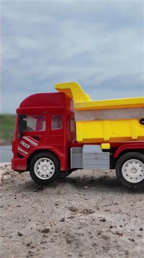 Toy Truck Playing in Sand | Kids Construction Truck Video