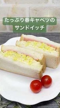 A sandwich packed with spring cabbage! ♪ #shorts #shokenmama #springcabbagesandwich