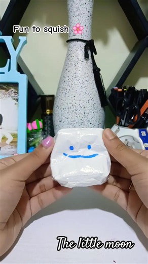Diy marshmallow squishy ☁️💫🎀 #diy #craft