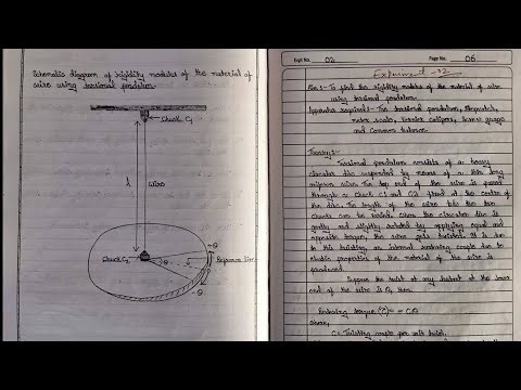 Torsional pendulum experiment practical file