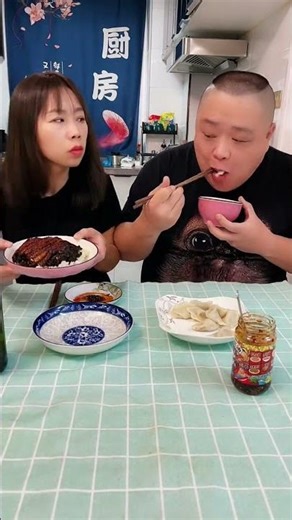 No dumplings for me? Fine. No meat for you. Fair's fair. #Funny #Hilarious #Mukbang