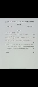 HSC Board Practical Exam-Mathematics \& Stastistics2024-25Tim... | Filo