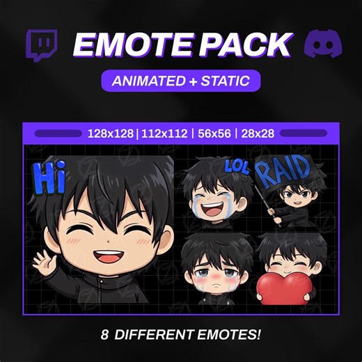 Animated Jinwoo Emotes | 8 Solo Leveling Gifs for Twitch, Kick, Discord | Manhwa Graphics, Sub Badges | Instant Digital Download - Etsy
