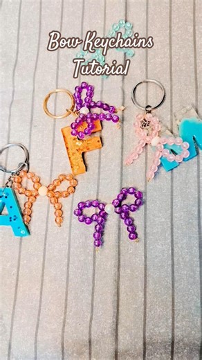 Bow Keychains Tutorial #diy #keychains #artandcraft