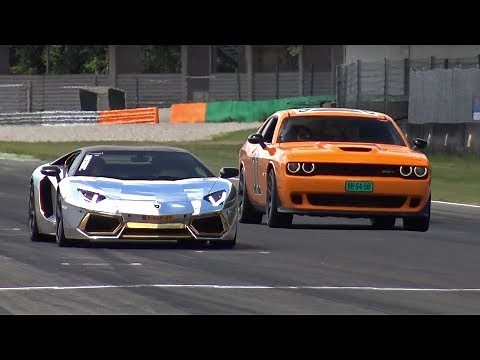 Dodge Challenger SRT Hellcat 'General Lee' vs Lamborghini Aventador