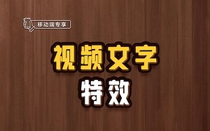 视频文字特效【渡一教育】