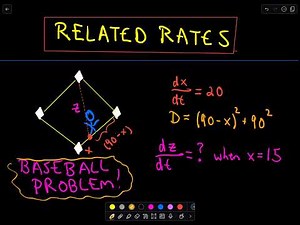 ⚾ Related Rates for Calculus - Baseball Diamond Problem ⚾