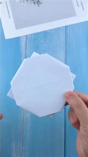 Origami paper frisbee #papercrafts