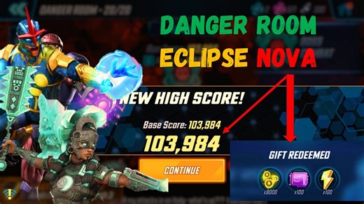 MSF Danger Room EP 9 | (Diff 10) Nova Eclipse + Promo Code 131 - Marvel Strike Force ‪@if2pgames‬