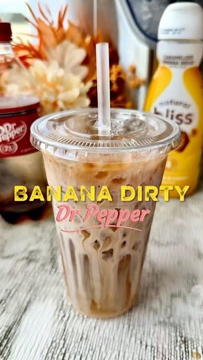 Banana Dirty Dr Pepper 🍌🥤 | Sonic Inspired Dirty Soda #recipe