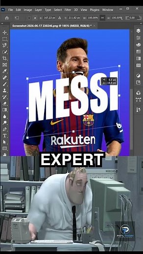 Photoshop tips and trick with messi