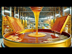 Inside a Modern Honey Factory | From Beehive to Pure Golden Honey (Full Process)
