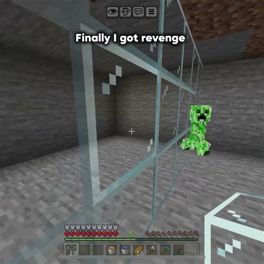 Minecraft, finally I got revenge from creeper