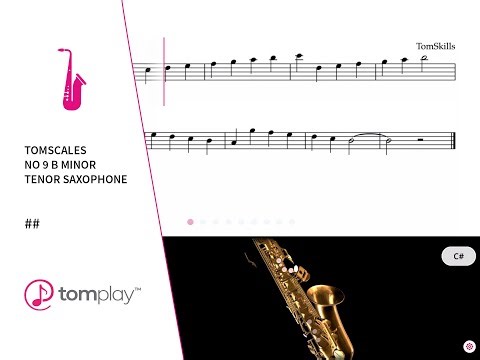 B Minor Tenor Saxophone Scale (Sheet Music and Backing Track) 🎷