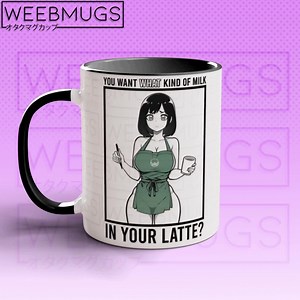 Anime Coffee Mug Meme, You Want What Kind of Milk in Your Latte?, Anime Mug, Meme Mug, Funny Anime Mug - Etsy