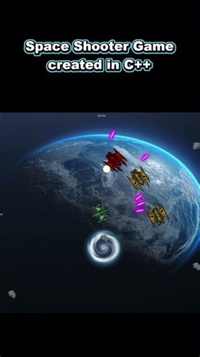 Arena space shooter developed in C++ from scratch #gamedev #gamedevelopment #spaceshooter