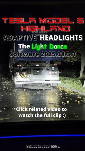 Tesla Model 3 Highland Adaptive Matrix Light Dance #5 -2025.38.3.1