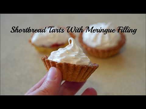 Shortbread Tarts With Meringue Filling -Shortbread Tarts I How To Make Mini Tart Shell With Meringue