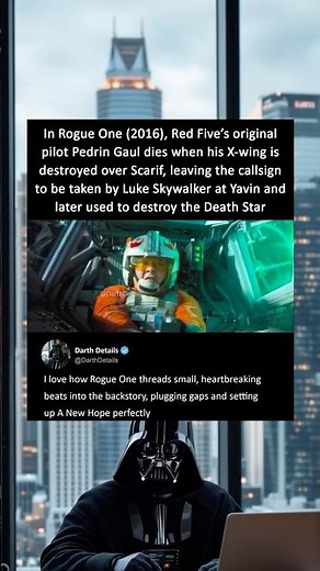 Pedrin Gaul’s Fall, Red Five to Luke