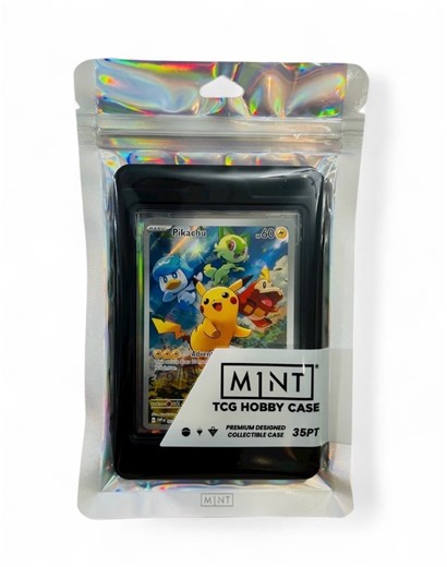 M1NT TCG Card Hobby Case 35pt – Magnetic Slide-Lock Card Holder (Black) | Chase the Golden Tickets!
